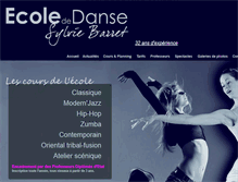 Tablet Screenshot of danse-sylvie-barret.com